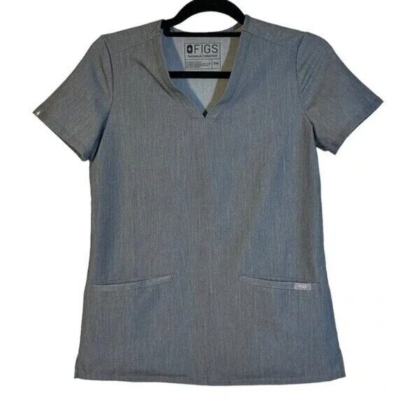 FIGS Womens Two Technical Collection Casma Three Pockets Tops Size XXL Gray - Picture 3 of 8